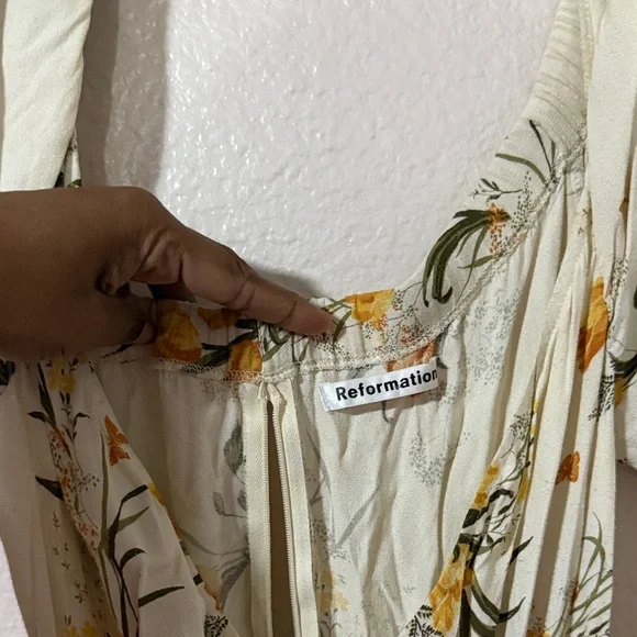 Reformation pearl aurora Cream Floral Maxi Dress - Picture 8 of 11
